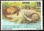 Stamps Africa - Equatorial Guinea -  Cangrejo y caracol