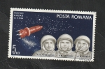 Sellos de Europa - Rumania -  2097 - Tripulación de la nave espacial Voskhod 1, Komarov, Feoktistov y Yegorov