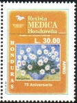 Stamps Honduras -  75th  ANIVERSARIO  DE  LA  REVISTA  MÉDICA  HONDUREÑA.  MARGARITAS.  