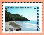 Stamps Honduras -  PARQUE  NACIONAL  BLANCA  JEANNETTE  KAWAS.  BAHÍA  Y  PLAYA.