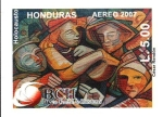 Stamps Honduras -  50th  ANIVERSARIO  DEL  BANCO  CENTRAL  DE  HONDURAS.  HOLOCAUSTO  DE  CÉSAR  RENDÓN.
