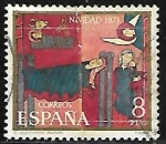 Stamps Spain -  Navidad 1971 - El Nacimiento - Sagas