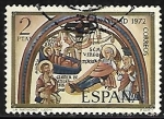 Stamps Spain -  Navidad 1972 - El Nacimiento - Leoni