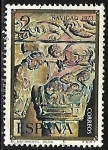Stamps Spain -  Navidad 1973 - El Nacimiento - Silos