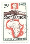 Sellos de Africa - Costa de Marfil -  Cooperación Francia y África