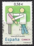 Stamps : Europe : Spain :  4335_Valores cívicos, donación de organos