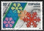 Stamps Spain -  Navidad 1988 - Cistales de nieve