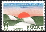 Stamps Spain -  ESTATUTO  DE  AUTONOMÍA  DE  ANDALUCÍA  1981