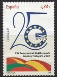 Stamps Spain -  4574-25 años ingreso en la UE
