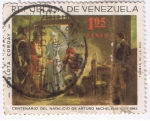 Stamps : America : Venezuela :  Centenario  nto. Arturo Michelena 1863 - 1963