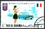 Stamps United Arab Emirates -  MOVIMIENTO  SCOUT.  DIRIGIENDO  TRÁFICO  VEHICULAR.