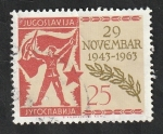 Stamps Yugoslavia -  960 - 20 Anivº de la nueva Yugoslavia