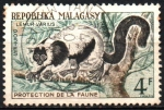 Stamps Malaysia -  LÉMUR  RUFO  BLANCO  Y  NEGRO