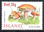 Stamps Iceland -  HONGOS.  LECCINUM  SCABRUM.