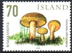 Stamps : Europe : Iceland :  HONGOS.  XEROCOMUS  SUBTOMENTOSUS.