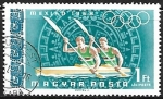 Stamps Hungary -  Juegos Olímpicos de Verano 1968 Mexico - Piraguismo