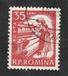 Stamps Romania -  1695 - Industria textil