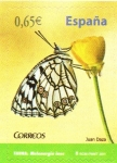 Stamps Spain -  MARIPOSAS.  MELANARGIA  INES.