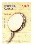 Stamps : Europe : Spain :  INSTRUMENTOS  MUSICALES.  PANDERETA.