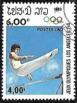 Stamps Laos -  Juegos Olímpicos Los Ángeles 1984 - Gimnasia