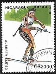 Sellos de America - Nicaragua -  Juegos Olímpicos de Invierno  - 1992 - Albertville - Biatlon 