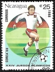 Stamps Nicaragua -  Juegos Olímpicos Seul 1988 - Fútbol