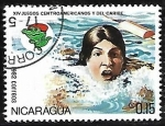 Stamps Nicaragua -   14 th Juegos Centro América y Caribe - Natación 