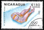 Stamps Nicaragua -  Juegos Olímpicos - Los Ángeles 1984 - Trineos