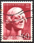 Stamps Norway -  JOHANNE  DYBWAD  (1867-1950)  ACTRIZ.