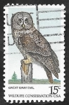 Stamps United States -  1218 - Gran búho gris 