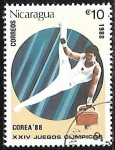Stamps Nicaragua -  Juegos Olímpicos de Seul 1988 - Gimnástica 