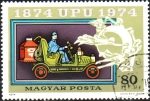 Stamps Hungary -  CENTENARIO  DE  LA  U. P. U.  AUTOMÓVIL  ANTIGUO  DE  CORREO.