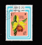 Stamps Laos -  Cattleya dowiana