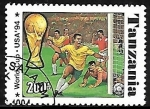 Stamps Tanzania -  Copa del Mundo de fútbol USA'94