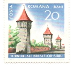 Stamps Romania -  MURALLA  DE  LA  CIUDAD  DE  CIBIU