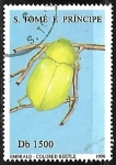 Stamps S�o Tom� and Pr�ncipe -  Insectos - colored Beetle