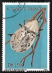 Stamps S�o Tom� and Pr�ncipe -  Insectos - (Dynastes grantii