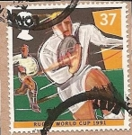 Stamps United Kingdom -  Copa del mundo de Rugby 1991