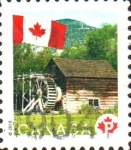 Stamps Canada -  BANDERA  Y  MOLINO  EN  KEREMEOS