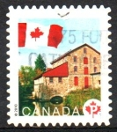 Stamps Canada -  BANDERA  Y  ANTIGUO  MOLINO  DE  PIEDRA