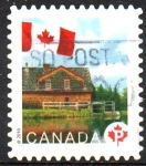 Stamps : America : Canada :  BANDERA  Y  MOLINO  RIORDON