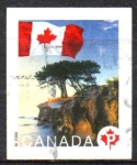 Stamps Canada -  BANDERA  Y  VISTA  DE  LA  COSTA  EN  CHEMAINUS,  EN  COLUMBIA  BRITÁNICA.