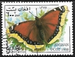 Sellos del Mundo : Asia : Afganist�n : Mariposas - Nymphalis antiopa