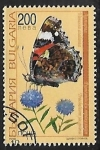 Stamps Bulgaria -  Mariposas - Vanessa atalanta