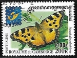 Stamps Cambodia -  Mariposas - Nymphalis polychloros