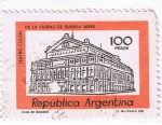 Stamps Argentina -  Teatro colón  de la ciudad de Buenos Aires