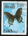 Stamps Cuba -  Mariposas - Papilio devilliersii