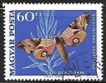 Stamps Hungary -  Mariposas - Smerinthus ocellatus)