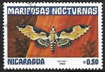 Stamps Nicaragua -  Mariposas - Protoparce ochus