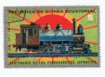 Stamps : Africa : Equatorial_Guinea :  Centenario de los Ferrocarriles Japoneses